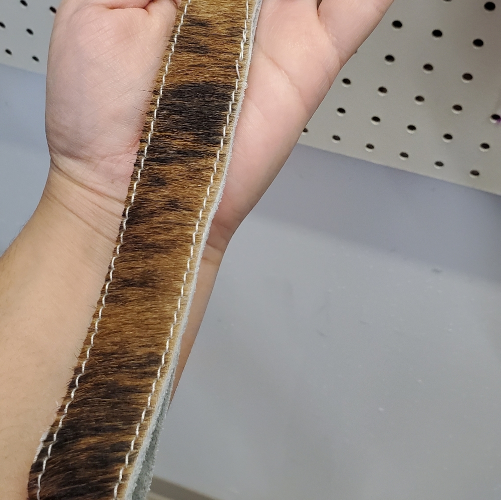 authentic hair on hide wristlet
